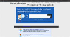 Desktop Screenshot of findacaller.com